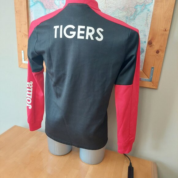Joma FC Tigers Vancouver Soccer 3/4 Zip Black and Red Pullover Men's Medium - Picture 6 of 12